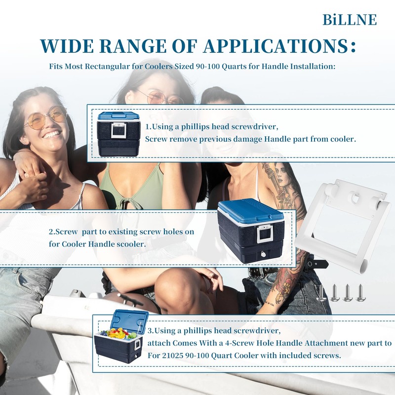 BiLLNE 2 Pack - 21025 Cooler Replacement Handles for 90-100