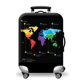 Suitcase Cover, Suitcase Protective Cover, Suitcase Cover, Suitcase Protective Cover, Suitcase Protective Cover, Elastic, Suitable for Most Suitcases, black