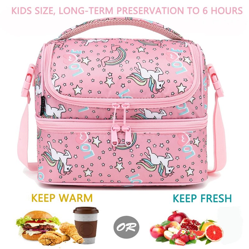 FlowFly Double Decker Cooler Insulated Lunch Bag Large Tote for