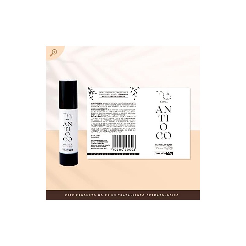 Skin Inc Antioco Protector Solar FPS 30 Aroma Coco 60