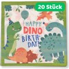 DIWULI Children's Birthday Napkins Dinosaur Pack of 20