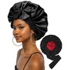 CHLINS Extra Large Satin Bonnet Double Layer Sleep Hair Bonnet