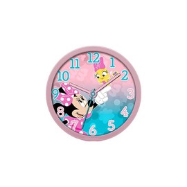 HOVUK Minnie Mouse 25cm Wall Mount Clock, Made of Plastic With Printed Kids Character, Multicolour Learning Clock For Kids Girls 3+Year