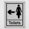V Safety Womens Toilets Arrow Left - 150 x 200