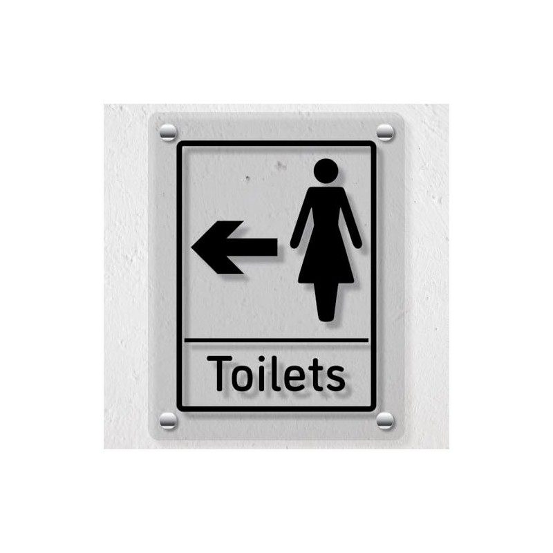 V Safety Womens Toilets Arrow Left - 150 x 200