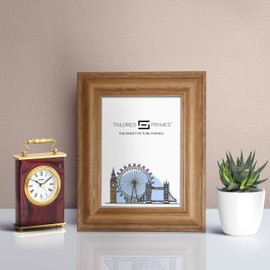 Tailored Frames Solid Antique Pine 10" x 8" Single Picture Frames | Table Top & Wall Hanging Type | Photo Frame Without Mount