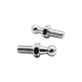 2 pcs10mm BALL STUD BOLT M8 thread Silver for gas struts ball ended bolt bonnet