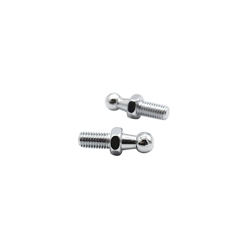 2 pcs10mm BALL STUD BOLT M8 thread Silver for gas