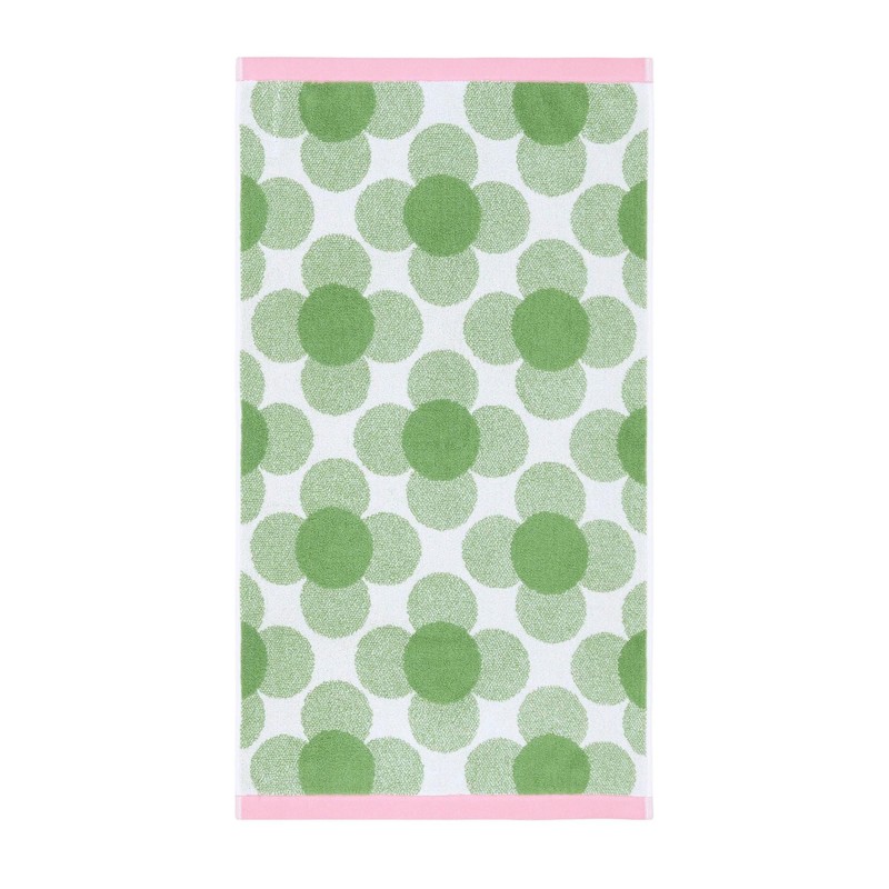 Orla Kiely Retro Bathroom Towels in Retro Flower, CloverSize: Hand