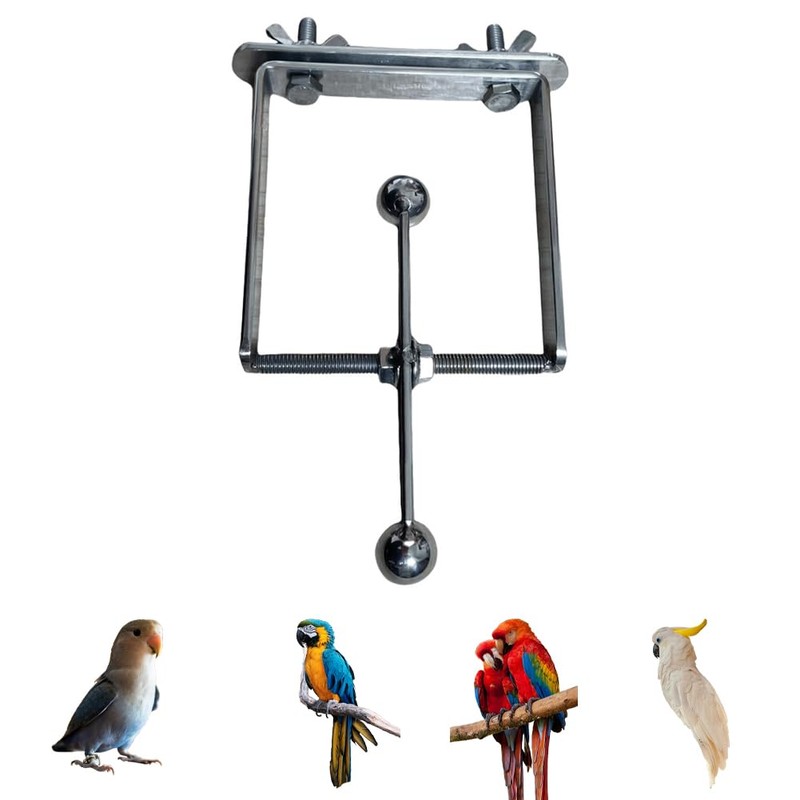 Niwugady Parrot Chew Toy Stainless Steel Hanging Perch Interactive Toy