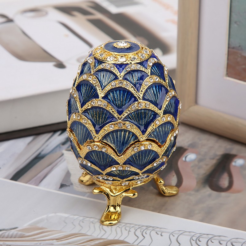 Easter Egg Trinket Box Enameled Easter Egg Jewelry Box Organizer