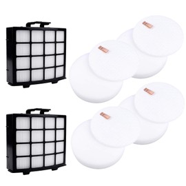 KEEPOW Replacement Filters Compatible with Shark Upright Vacuum AZ2002 AZ2000 AZ2000W, Replace Part # XHFAZ2000, XFFKAZ2000, 2 HEPA Filters, 4 Foam & Felt Filters