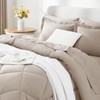 CozyLux Queen Comforter Set with Sheets 7 Pieces Bed in