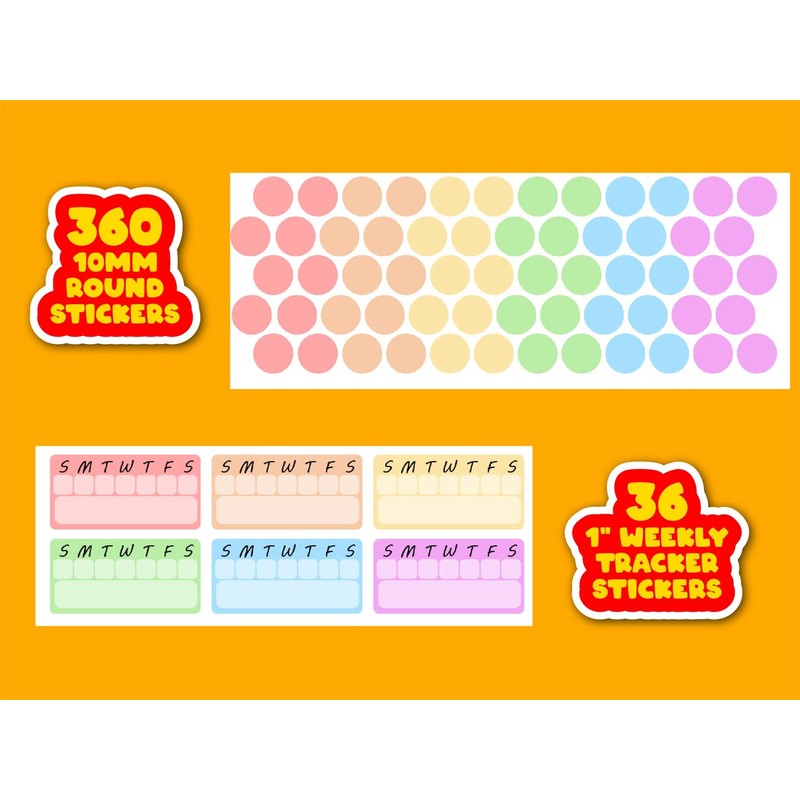 648 Habit Tracker Planner Stickers, Daily Routine Organiser Journal Stickers