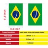LUSEOAN 2 Packs Brazil Brazilian Mini Flag Banner String Small