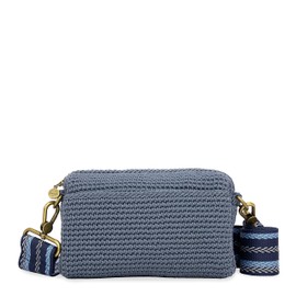 The Sak Cora Phone Crossbody in Crochet, Adjustable, Convertible Strap, Maritime