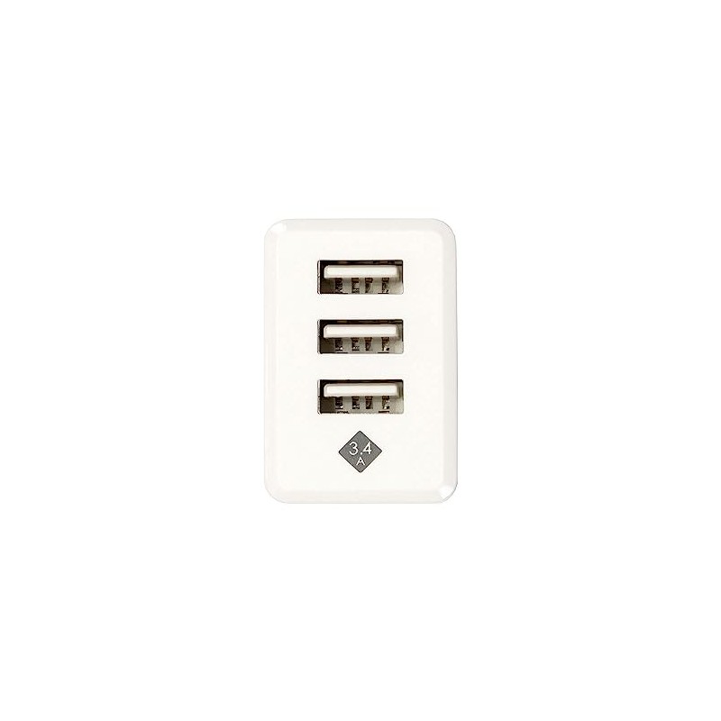 Nakabayashi Z9492 Digio2 USB Charger, 3 Ports, 3.4A, Equipped with