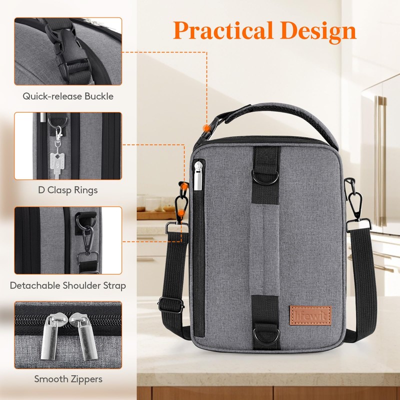 Lifewit Insulated Lunch Box for Men, Expandable Cooler Bag, Freezable