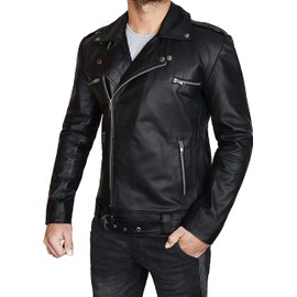 SpazeUp Negan Jacket Walking Dead Jeffrey Dean Morgan Motorcycle Leather Jacket