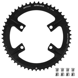 BUCKLOS 110 BCD Road Bike Chainring, Double 34T/36T/39T/50T/52T/53T 7075-T651 Aluminum Chainrings Compatible R7100/R8100/R9100/R9200/4700/5800/6800 for 10/11 /12 Speed