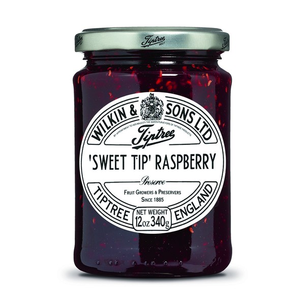 Tiptree Sweet Tip Raspberry Preserve, 12 Ounce Jars (Pack of 6)