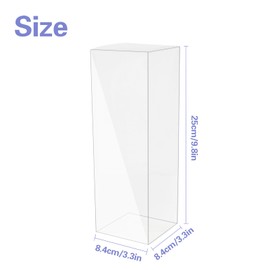 24 PCS Gift Boxes for Sublimation Tumbler 3.3 x 3.3 x 9.8 Inch Transparent Exhibition Boxes with Protective Film for 12 oz, 20 oz, 30 oz Heat Press Sublimation Blanks Skinny Tumbler Gift Wrapping