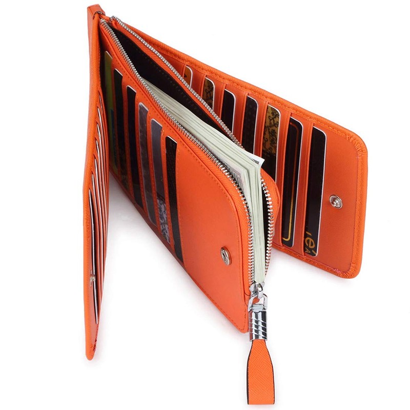 Huztencor Long Wallet, Thin, Bifold for Men, Women, Anti-magnetic, Card