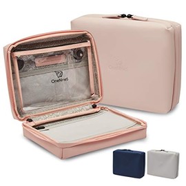 OneNine5 Eco-Friendly Travel Wash Bag (Toiletry Bag) with 100% Recycled Plastic Lining - Komodo Pink