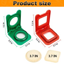 2Pcs Crustless Sandwich Cutter,Breakfast Sandwich Cutter for Kids Lunch,Sandwish Maker,Sandwich Molds Cutter and Sealer for Lunchbox and Bento Box