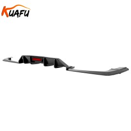 KUAFU Rear Bumper Diffuser Spoiler W/ Led Light Carbon Look For Hyundai Elantra 21-up