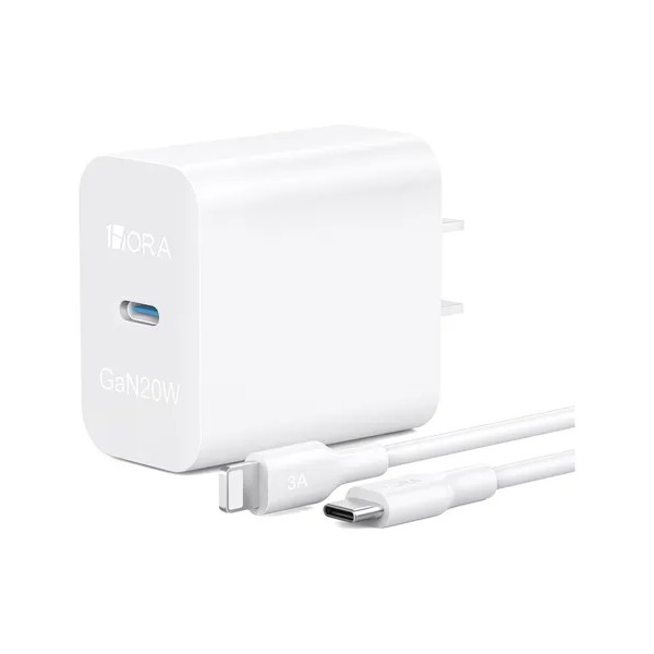 Cargador USB C GaN Turbo 3A 20W Carga Rápida Compatible