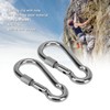 2pcs Stainless Steel Locking Clip Outdoor Camping Locking Buckle for