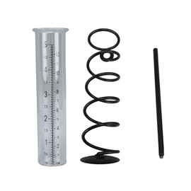 Spiral Rain Gauge with Clear Scales Spiral Rain Measuring Gauge for Garden Lawn Backyard 12 Scale Transparent