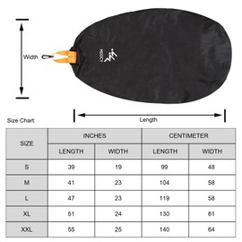 Kayak Cockpit Cover - Waterproof Hole, Seat & Opening Protection Universal for Pelican, Wilderness System, Old Town, Sun Dolphin Sit in Kayaks Outdoor Storage & Travel Transport (S - 19"x39")