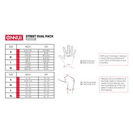 Ennui Schutzausrüstung Street 2er Set, Knie- und Handgelenkschutz, für Inline- und Roller Skating, Skateboarding, CE-geprüft