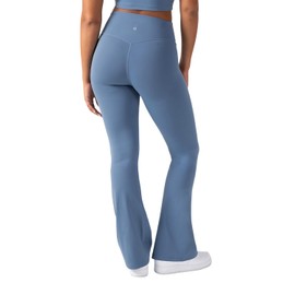 YITTY Active Women's Ultraluxe Kick Flare High Waist Legging, Athleisure, 4-Way-Stretch, Elemental Blue, 2X, Regular | 32" Inseam