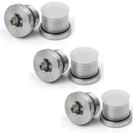 GERUI Pack of 6 blanking plugs, 1/2 inch, sealing plugs, blanking plugs, water pipe, carbon steel sealing plug with fork ring, sealing plug made of carbon steel, suitable sealing of pipe conduit