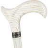 Asterom White Walking Cane - Handmade, Ergonomic, Sturdy - Wooden