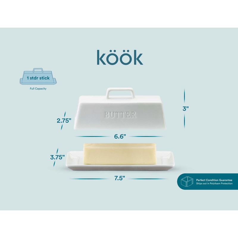 Butter Dish with Lid, by Kook, Butter Dish with Lid