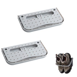 Pack of 2 Wall Door Shoe Holder, Shoe Hanger for Wall Mounting, Foldable Plastic Shoe Holder, Piece Hanging Plastic Shoe Rack, Shoe Rack Wall, Shoe Rack in the Bathroom and Living Room