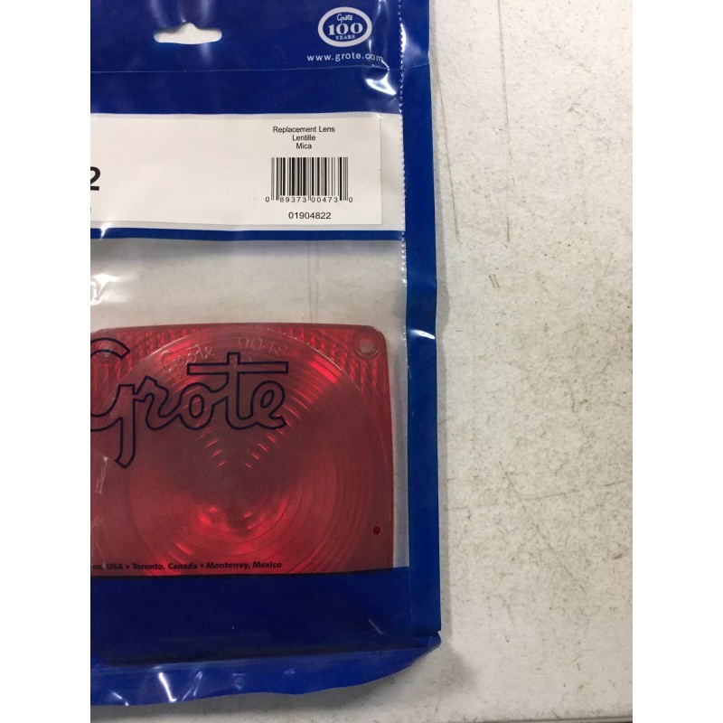 Grote 90482 Red Trailer Lamp Replacement Lens