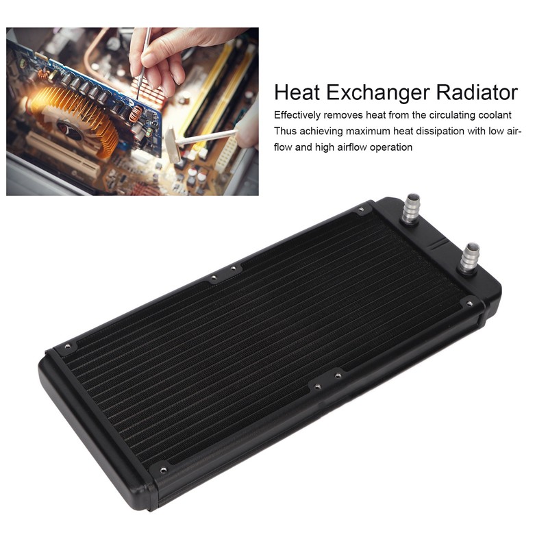 Water Cooling Radiator Frosted 18 Pipes Metal Heat Exchanger Radiator