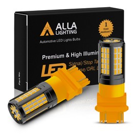 Alla Lighting 4014-84 SMD T25 3156 3157 LED Bulbs, Amber Yellow Turn Signal Lights 3157A 3457 NAK 4157 3057 3757NAK 5702NAK Super Bright Blinker Lamps Replacement