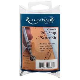 Realeather Crafts Snap Setter Kit, 20-Litter, Nickel (T3630-20)