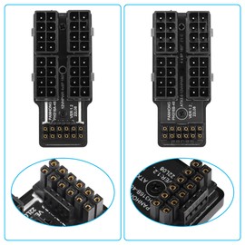 CERRXIAN 12VHPWR 180 Degree Angle to Four ATX 8P Adapter PCI-e 5.0 12VHPWR ATX3.0 600W 16 Pin 180 Degree Angle Female to Four ATX 8P Male Adapter for 40 Series GPU Graphics Card (Type B)