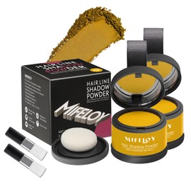 Mifeloy 2 Pack Root Touch Up Powder, Gray Hair Shadow Cover Up Instantly, Women Color Root Coverage Powder for Grey Hairline, Men Concealer Beard Line Eyebrow, Blonde