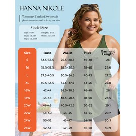 Hanna Nikole Bathing Suit for Women Tummy Control Plus Size Bottoms 2025 Swimwear