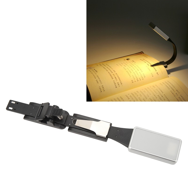 Portable Rechargeable Reading Light Magnetic Clip On Book Light for