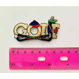 Golf Golfing Patch Sports  Appliqué Swing Putt Colorful Clubs Putter