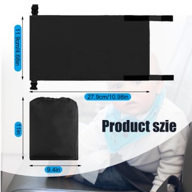 Airplane Bed for Toddler & Kids - Portable Travel Footrest & Bed with Side Pockets - Extended Area 114.7 in for Leg Rest & Lie Down